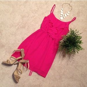 Forever 21 Ruffle Front Pink Mini Dress
